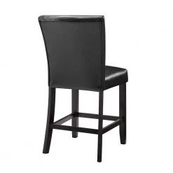 Carrara Ebony Polyurethane Counter Chair (Set of 2) by Steve Silver -Steve Silver Online Store ebony finish black seat steve silver dining chairs cr630cck 4f 1000