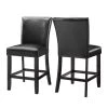 Carrara Ebony Polyurethane Counter Chair (Set of 2) by Steve Silver 1 Carrara Ebony Polyurethane Counter Chair (Set of 2) by Steve Silver -Steve Silver Online Store ebony finish black seat steve silver dining chairs cr630cck 64 1000