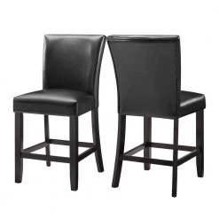 Carrara Ebony Polyurethane Counter Chair (Set of 2) by Steve Silver