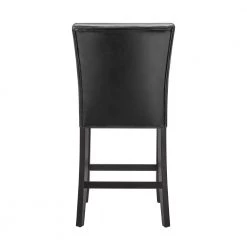 Carrara Ebony Polyurethane Counter Chair (Set of 2) by Steve Silver -Steve Silver Online Store ebony finish black seat steve silver dining chairs cr630cck 66 1000