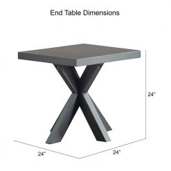 Harris Ebony Square Pedestal Base End Table by Steve Silver -Steve Silver Online Store ebony steve silver end side tables hr250e 4f 1000