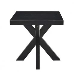 Harris Ebony Square Pedestal Base End Table by Steve Silver