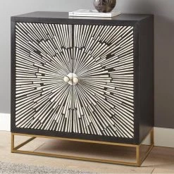 Amika Ebony and Ivory 2-Door Sunburst Accent Cabinet by Steve Silver 11 Amika Ebony and Ivory 2-Door Sunburst Accent Cabinet by Steve Silver -Steve Silver Online Store ebony with ivory accents steve silver accent cabinets am200sb 31 1000
