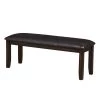 Ally 19.5 in. H Dark Brown Vinyl Dining Bench by Steve Silver -Steve Silver Online Store espresso finish and dark brown vinyl steve silver bedroom benches as700bnc 64 1000