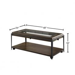 Waco Espresso Cocktail 48 in. Table with Casters by Steve Silver -Steve Silver Online Store espresso finish steve silver coffee tables wc100c 40 1000