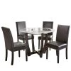 Verano Espresso 5-Piece Dining Set by Steve Silver -Steve Silver Online Store espresso finish steve silver dining room sets vr4505pc 64 1000