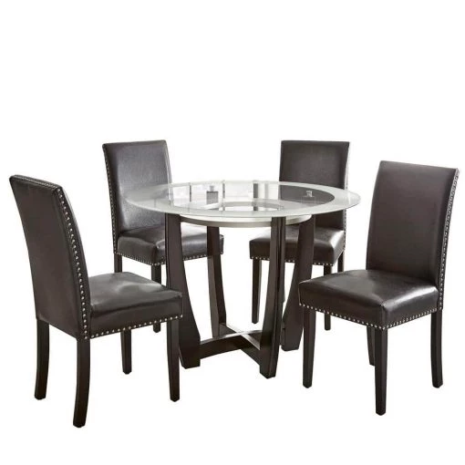 Verano Espresso 5-Piece Dining Set by Steve Silver -Steve Silver Online Store espresso finish steve silver dining room sets vr4505pc 64 1000