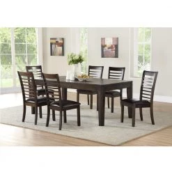 Ally Espresso Dining Table with 18 in. Extension Leaf by Steve Silver -Steve Silver Online Store espresso steve silver kitchen dining tables as700tc 1f 1000