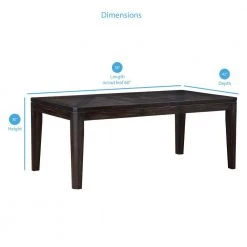 Ally Espresso Dining Table with 18 in. Extension Leaf by Steve Silver -Steve Silver Online Store espresso steve silver kitchen dining tables as700tc 44 1000