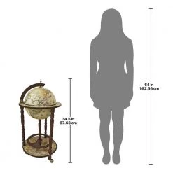 Sixteenth Century Crema Durata Multi-Colored Replica Globe Bar Cabinet by Design Toscano -Steve Silver Online Store full color design toscano bar cabinets sj330016 1f 1000