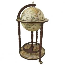 Sixteenth Century Crema Durata Multi-Colored Replica Globe Bar Cabinet by Design Toscano