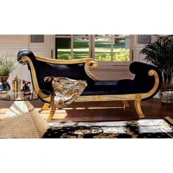 Cleopatra Neoclassical Gold Mahogany Chaise by Design Toscano -Steve Silver Online Store gold design toscano chaise lounges af1602 31 1000