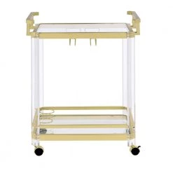 Aerin Server Cart - Gold/Acrylic by Steve Silver