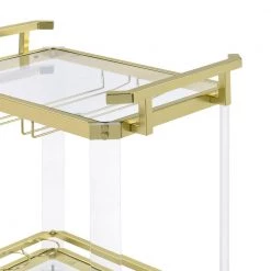 Aerin Server Cart - Gold/Acrylic by Steve Silver -Steve Silver Online Store gold steve silver bar carts ae100cas c3 1000