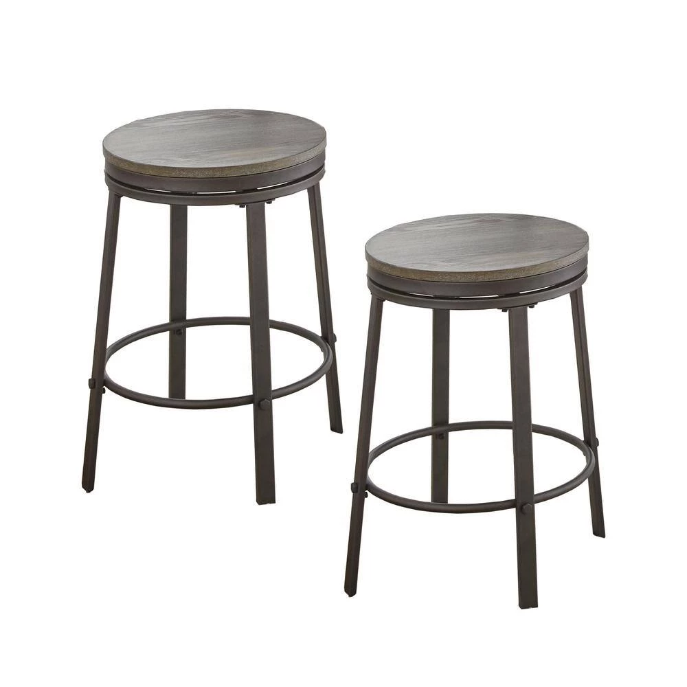Portland Grey 24 in. Counter Stool (Set of 2) by Steve Silver 4 Portland Grey 24 in. Counter Stool (Set of 2) by Steve Silver - Image 2