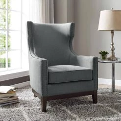Roswell 18 in. Gray Linen Accent Chair by Steve Silver 9 Roswell 18 in. Gray Linen Accent Chair by Steve Silver -Steve Silver Online Store gray steve silver accent chairs rw850acg 31 1000