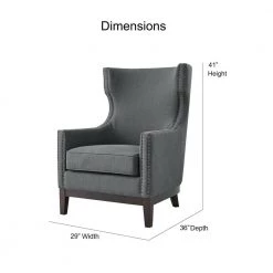 Roswell 18 in. Gray Linen Accent Chair by Steve Silver 8 Roswell 18 in. Gray Linen Accent Chair by Steve Silver -Steve Silver Online Store gray steve silver accent chairs rw850acg c3 1000