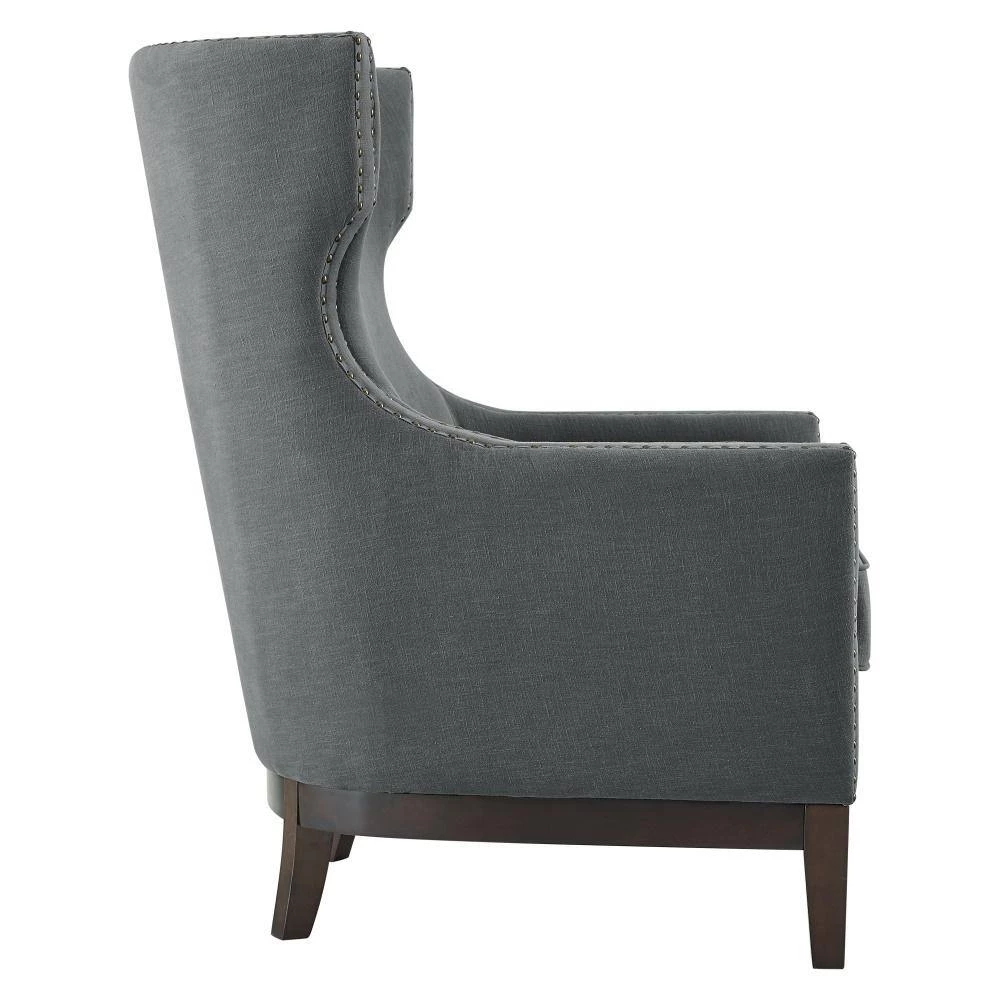 Roswell 18 in. Gray Linen Accent Chair by Steve Silver 4 Roswell 18 in. Gray Linen Accent Chair by Steve Silver - Image 2