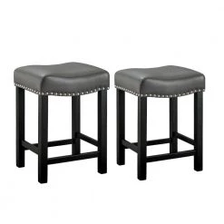 Aspen Gray 24" Counter Stool-set of 2 by Steve Silver
