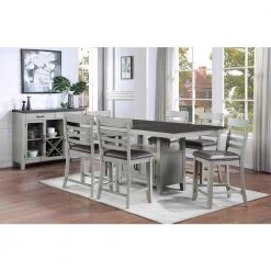 Hyland Gray 24 in. Counter Height Dining Chair (Set of 2) by Steve Silver -Steve Silver Online Store gray steve silver dining chairs hy500cc 31 1000