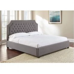 Willshire Gray King Flatform Bed by Steve Silver -Steve Silver Online Store gray steve silver platform beds ws890kbedg 31 1000