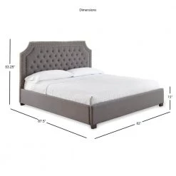 Willshire Gray King Flatform Bed by Steve Silver -Steve Silver Online Store gray steve silver platform beds ws890kbedg 4f 1000