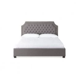 Willshire Gray King Flatform Bed by Steve Silver