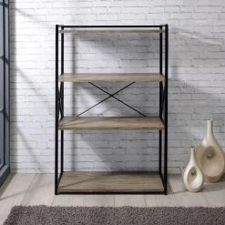 Corday Grey/Black 47"H Bookcase by Steve Silver -Steve Silver Online Store grey black steve silver bookcases bookshelves cd100bc 1f 1000