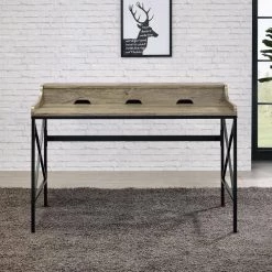 Corday Grey/Black Desk with USB Port (48.75W x 22D x 35H) by Steve Silver -Steve Silver Online Store grey black steve silver writing desks cd100d 31 1000
