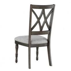Linnett Grey Brown Polyester Side Chair (Set of 2) by Steve Silver -Steve Silver Online Store grey brown steve silver accent chairs lt500s 66 1000