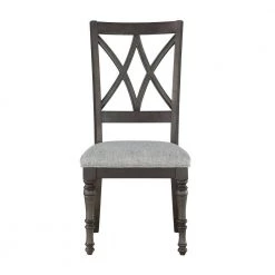 Linnett Grey Brown Polyester Side Chair (Set of 2) by Steve Silver -Steve Silver Online Store grey brown steve silver accent chairs lt500s c3 1000