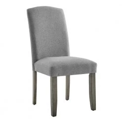Emily 18 in. Grey Upholstered Side Chair (Set of 2) by Steve Silver -Steve Silver Online Store grey fabric mossy grey wood finish on legs steve silver accent chairs em500s 4f 1000