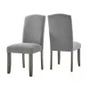 Emily 18 in. Grey Upholstered Side Chair (Set of 2) by Steve Silver -Steve Silver Online Store grey fabric mossy grey wood finish on legs steve silver accent chairs em500s 64 1000