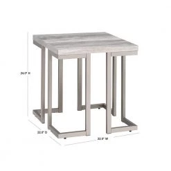 David gray and Pewter End Table by Steve Silver -Steve Silver Online Store grey steve silver end side tables di100e 40 1000