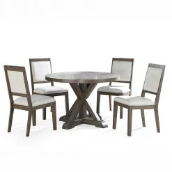 Molly Grey Round Dining Table by Steve Silver -Steve Silver Online Store grey washed steve silver kitchen dining tables my4848t 1f 1000