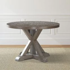 Molly Grey Round Dining Table by Steve Silver -Steve Silver Online Store grey washed steve silver kitchen dining tables my4848t 31 1000