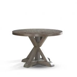 Molly Grey Round Dining Table by Steve Silver