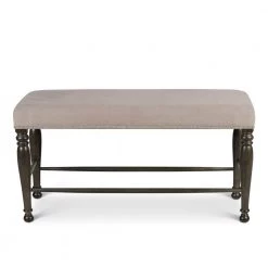 Caswell Grey Counter Bench (25 in. Height x 48 in. Width x 17 in. Depth) by Steve Silver