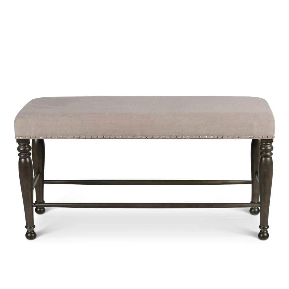 Caswell Grey Counter Bench (25 in. Height x 48 in. Width x 17 in. Depth) by Steve Silver 3 Caswell Grey Counter Bench (25 in. Height x 48 in. Width x 17 in. Depth) by Steve Silver