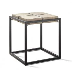 Oaklee Honey Brown and Dark Grey End Table by Steve Silver