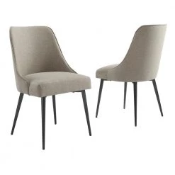 Olson Khaki Polyester Side Chair (Set of 2) by Steve Silver