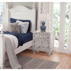 Fowler 24 in. Mango Wood in Lilac Gray Accent Cabinet with Storage by Steve Silver -Steve Silver Online Store lilac gray steve silver accent cabinets fl100ac 1f 1000