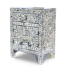 Fowler 24 in. Mango Wood in Lilac Gray Accent Cabinet with Storage by Steve Silver