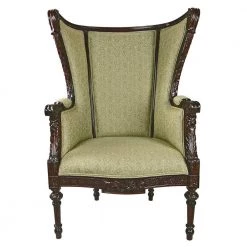 Louis XVI Walnut Mahogany Arm Chair by Design Toscano