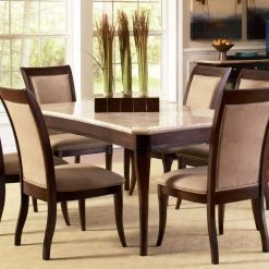 Marseille Cherry Marble Top Dining Table by Steve Silver 7 Marseille Cherry Marble Top Dining Table by Steve Silver -Steve Silver Online Store merlot cherry finish steve silver kitchen dining tables ms850wt 31 1000