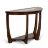 Rafael 45 in. Merlot Cherry/Clear Standard Half-Round Composite Console Table with Cracked Glass Inserts by Steve Silver -Steve Silver Online Store merlot cherry steve silver console tables rf300s 64 1000