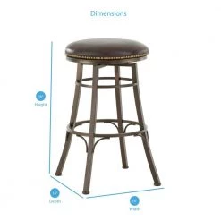 Bali 30 in. Metal Backless Swivel Barstool with Bonded Leather Seat by Steve Silver 10 Bali 30 in. Metal Backless Swivel Barstool with Bonded Leather Seat by Steve Silver -Steve Silver Online Store metal steve silver bar stools bl500sbc c3 1000