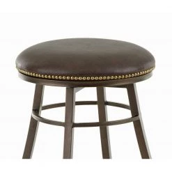 Bali 24 in. Metal Backless Swivel Barstool with Bonded Leather Seat by Steve Silver -Steve Silver Online Store metal steve silver bar stools bl500scc 4f 1000