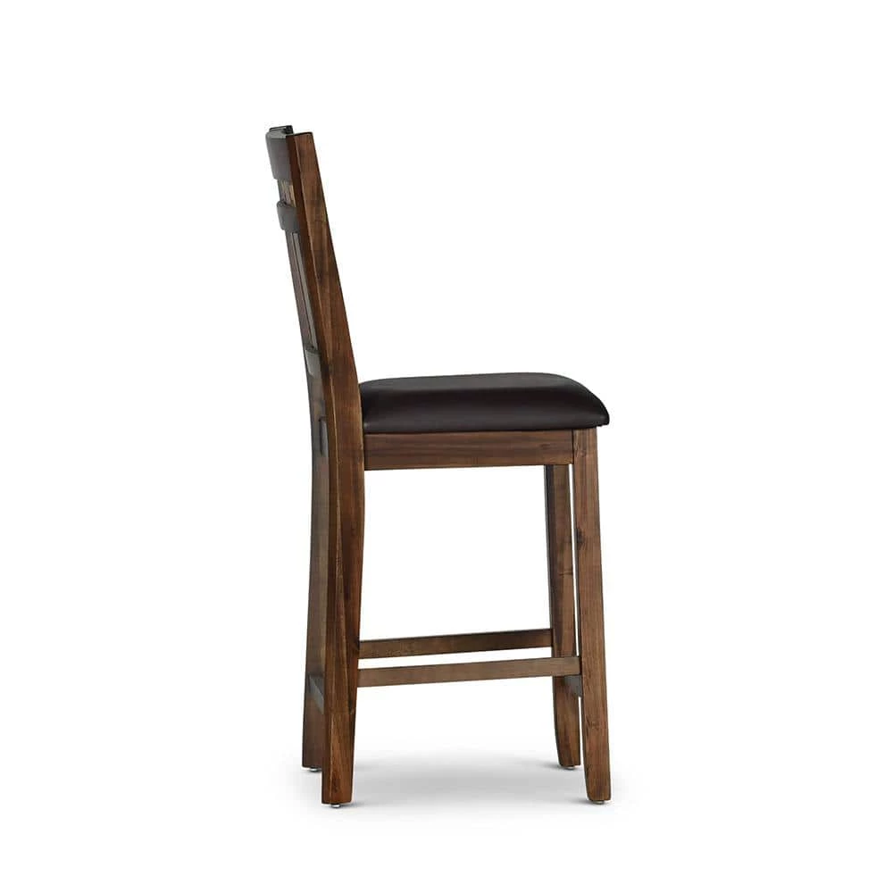 Saranac Brown Slat Back 24 in. Counter Chair (Set of 2) by Steve Silver 9 Saranac Brown Slat Back 24 in. Counter Chair (Set of 2) by Steve Silver - Image 7