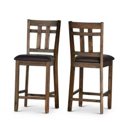 Saranac Brown Slat Back 24 in. Counter Chair (Set of 2) by Steve Silver 13 Saranac Brown Slat Back 24 in. Counter Chair (Set of 2) by Steve Silver -Steve Silver Online Store mocha warm brown steve silver bar stools sa2000cc 77 1000